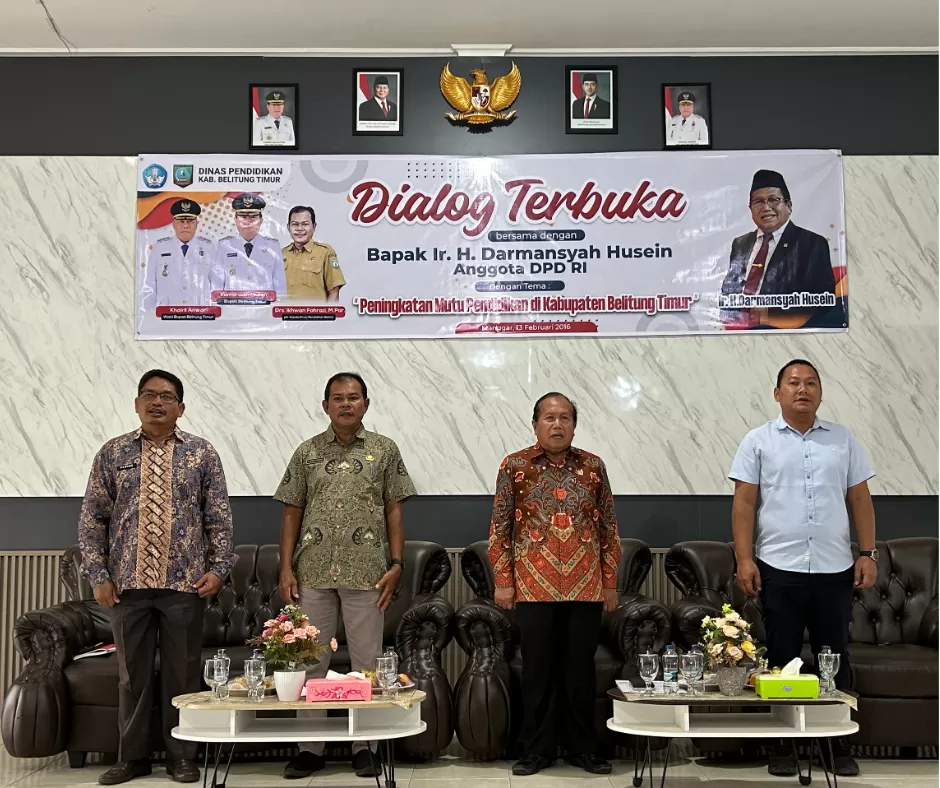 Dialog Terbuka Bersama Anggota DPD RI Bahas Peningkatan Mutu Pendidikan di Belitung Timur